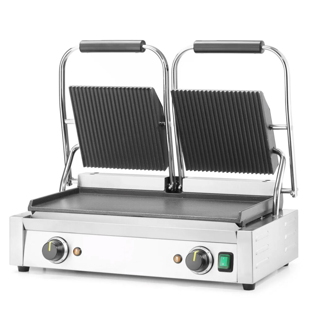 Paninigrill Metos 475×230 mm sile/rihveldatud, kaheosaline