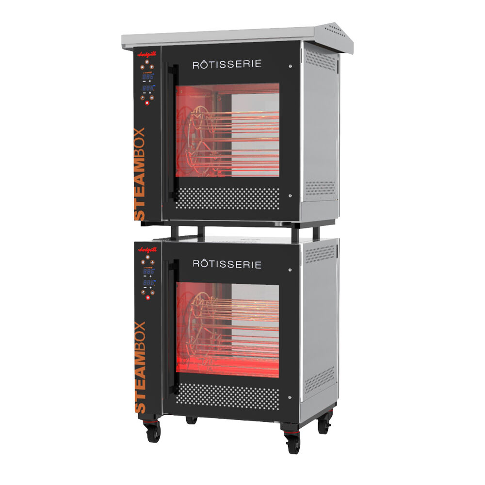 Rotisserie grillid üksteise peal Metos Steambox Double