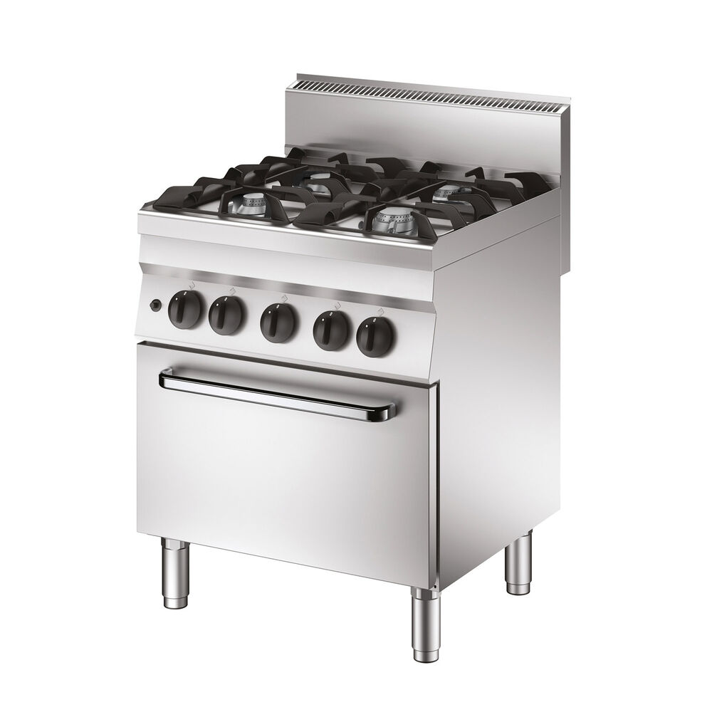 Gas range + el oven Metos ONC6FG7GB